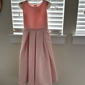Petite Adele sz 12 light pink long dress nwt